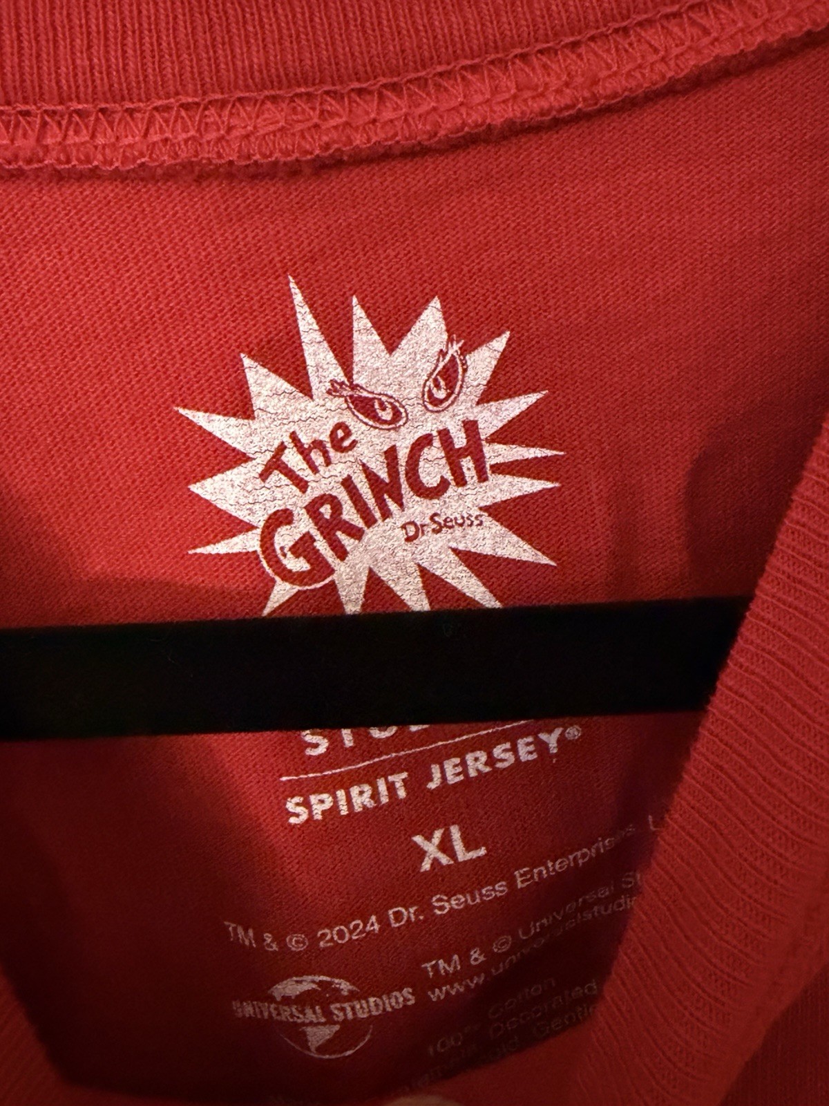 The Grinch Universal Studios Spirit Jersey XL Merry Grinchmas gallery