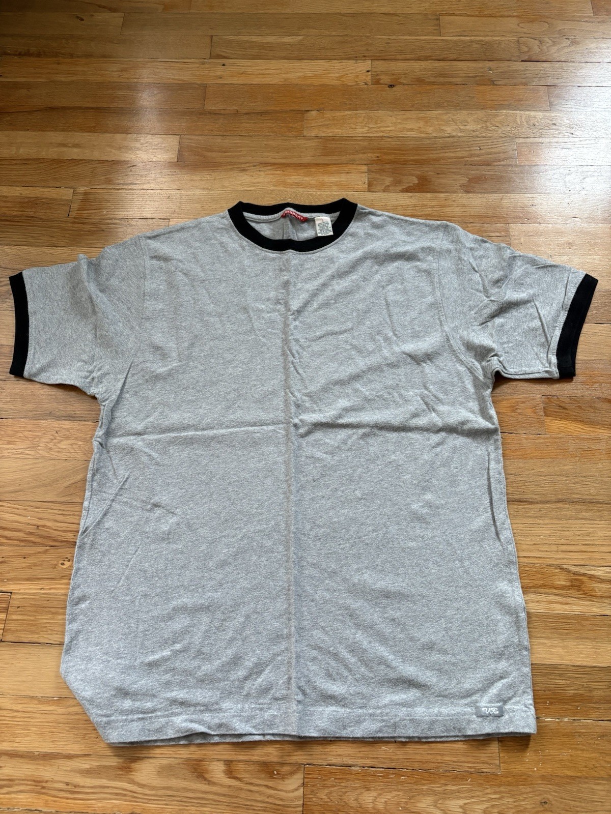 Vintage y2k Unionbay Ringer Tee T Shirt Surf Skate Muscle Tee Gray Adult Large gallery