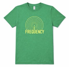Tultex Men’s Green Tee Shirt “Frequency” Size Small Cotton Poly Blend