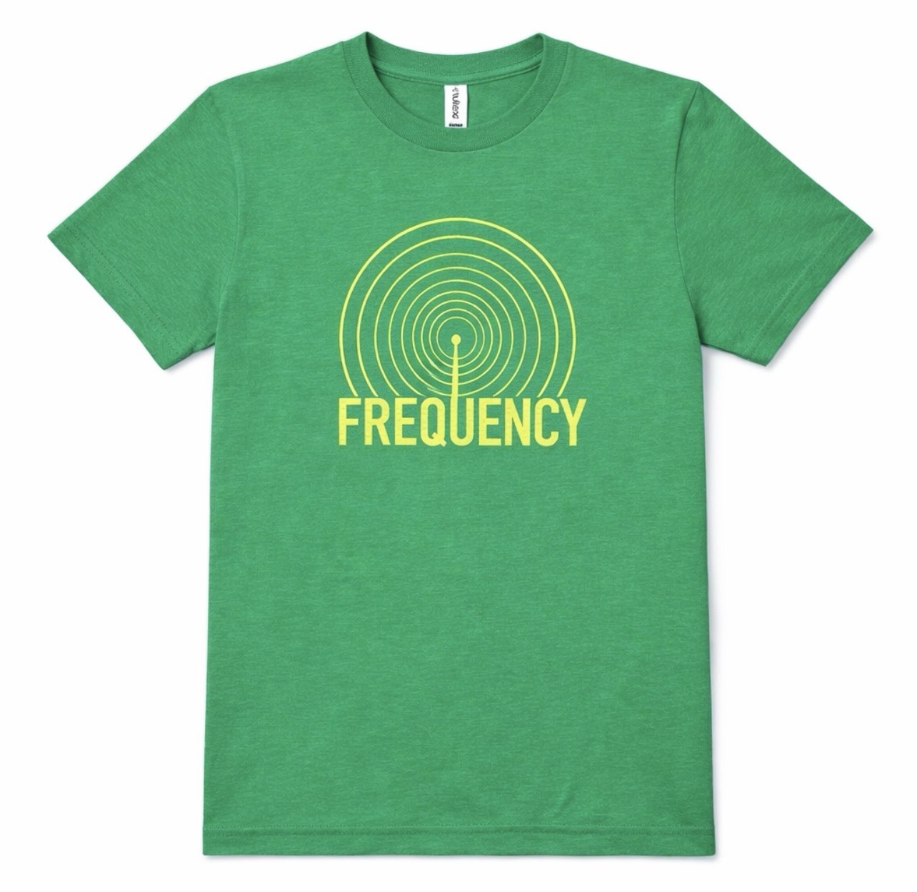 Tultex Men's Green Tee Shirt "Frequency" Size Small Cotton Poly Blend gallery