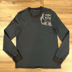 Lip Service Men’s L Vampire Skull Graphice Long Sleeve Tee Black Goth Punk Rock