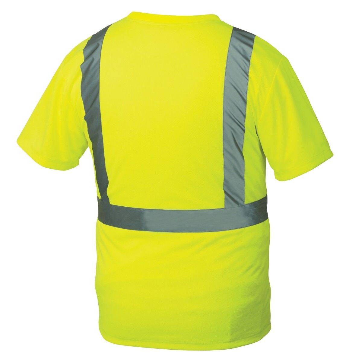 High Visibility ANSI Class 2 Hi Vis Lime Reflective Road Work Safety T Shirt gallery