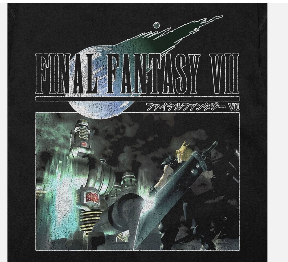 Vintage Inspired Final Fantasy VII Shirt Black – Cloud Strife Final Fantasy 7 Sh