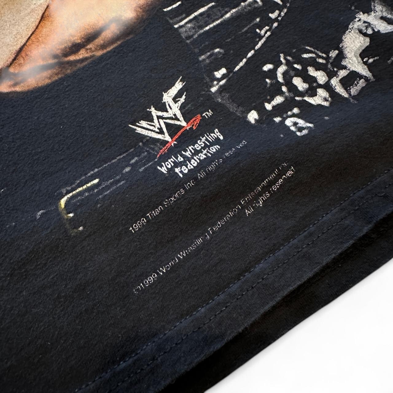 Vtg Stone Cold 1999 AOP Skeleton Shirt Mens L Black 90s WWF Wrestling Tee WWE gallery