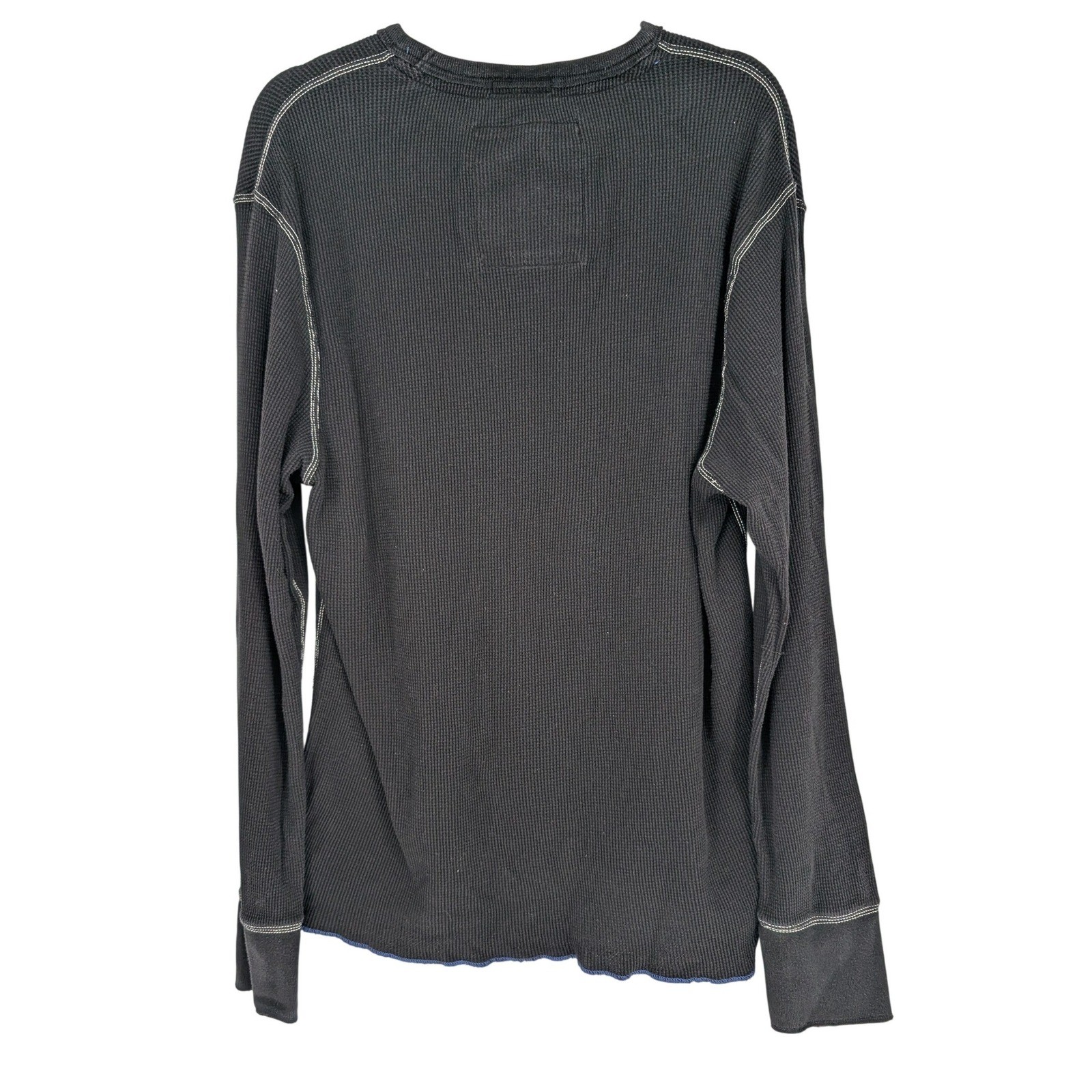 Y2K American Eagle Thermal Shirt Mens XL Black Waffle Knit VTG Fit Long Sleeve gallery
