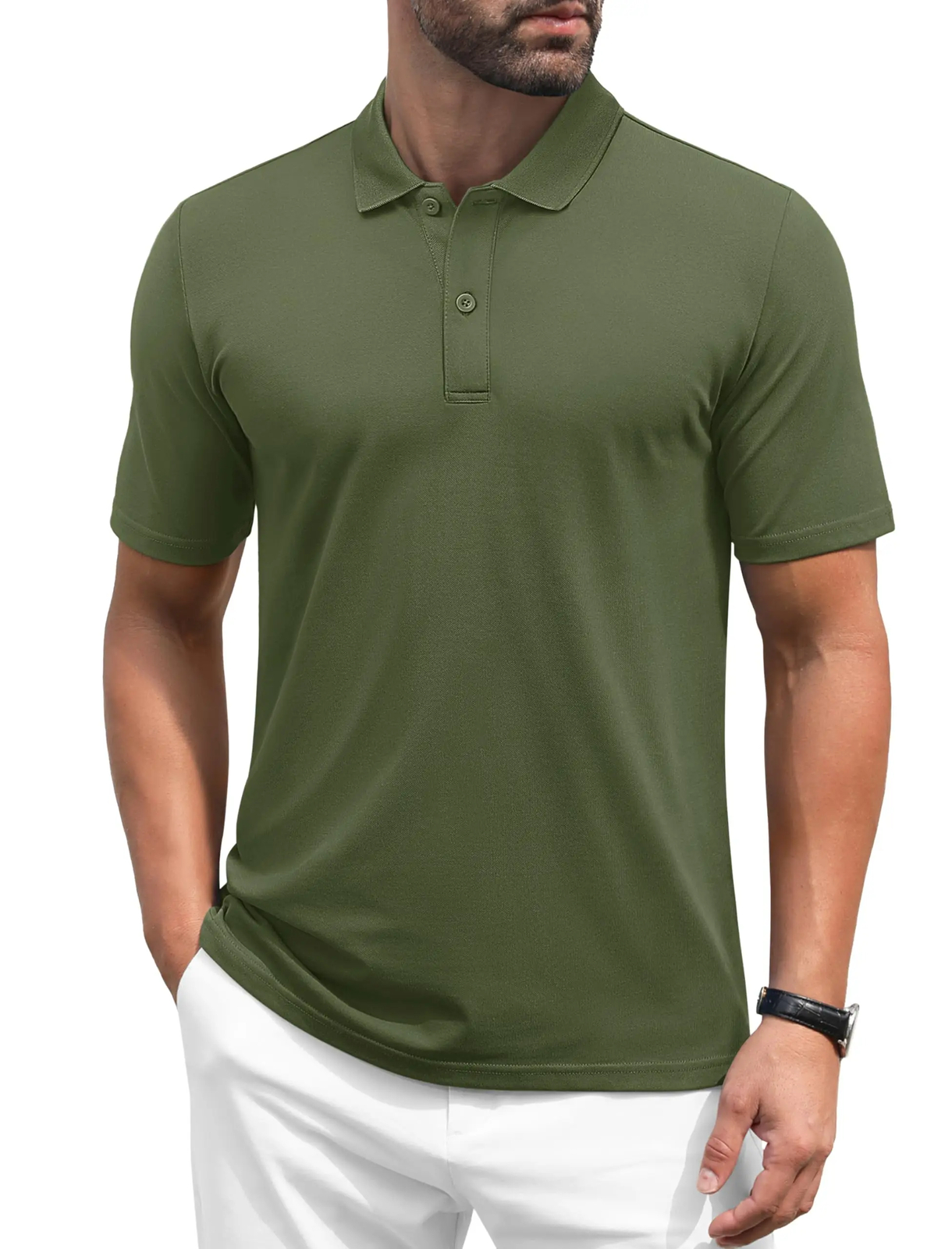 Mens Polo Shirt Short Sleeve Breathable Sports T-Shirt Summer Casual Top gallery