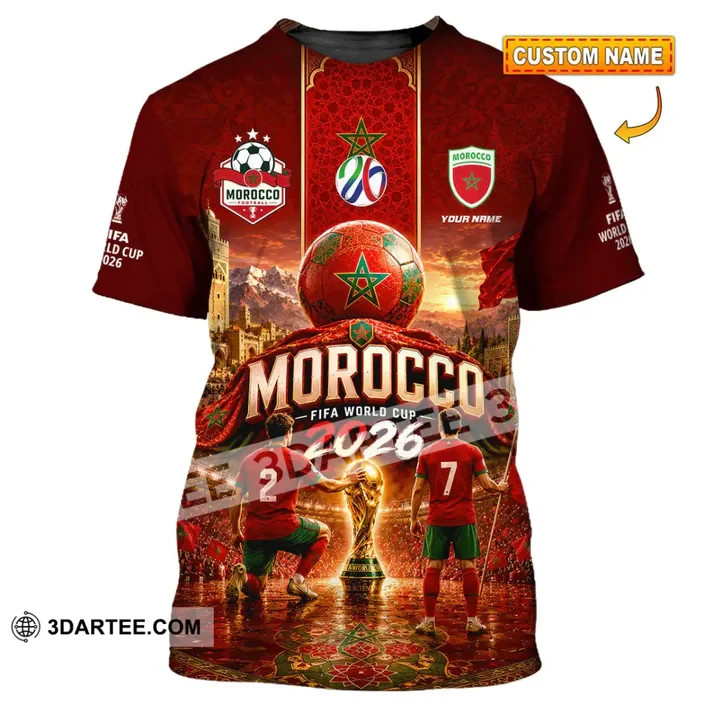 Unisex 3D Shirt – Custom Morocco World Cup 2026 Shirt VK13782
