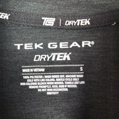 Tek Gear DryTek Men Top Running Layering Shirt 1/4 Zip Pullover Charcoal