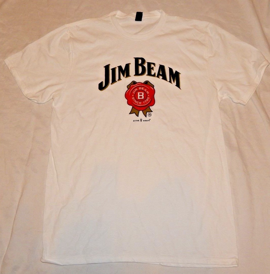 Jim Beam Bourbon Whiskey White T-Shirt NWOT New gallery