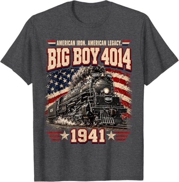 Big Boy 4014 Vintage Steam Locomotive Railroad Train Engine T-Shirt gallery