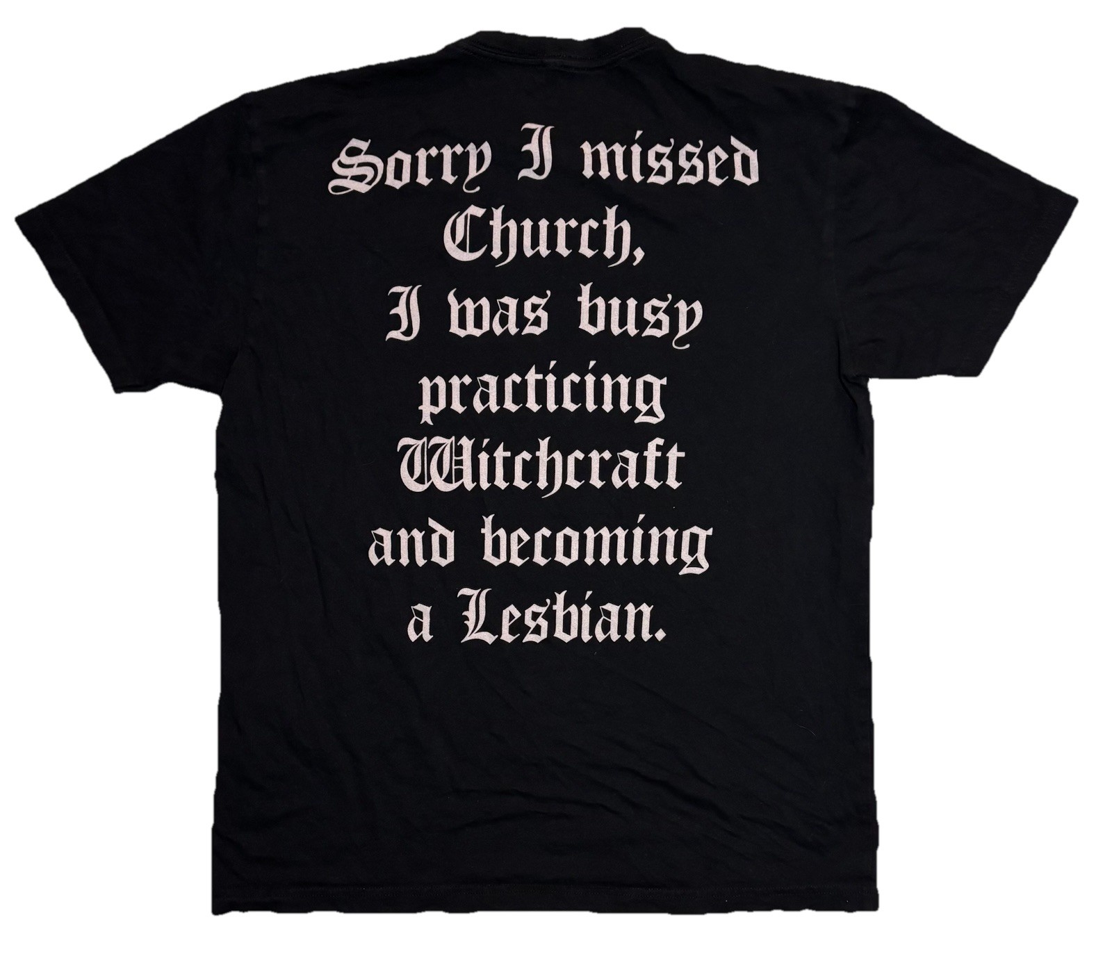 Black Craft Cult Unholy Lesbian Satanic Nun Emo Affliction Church Adult Sz III L gallery
