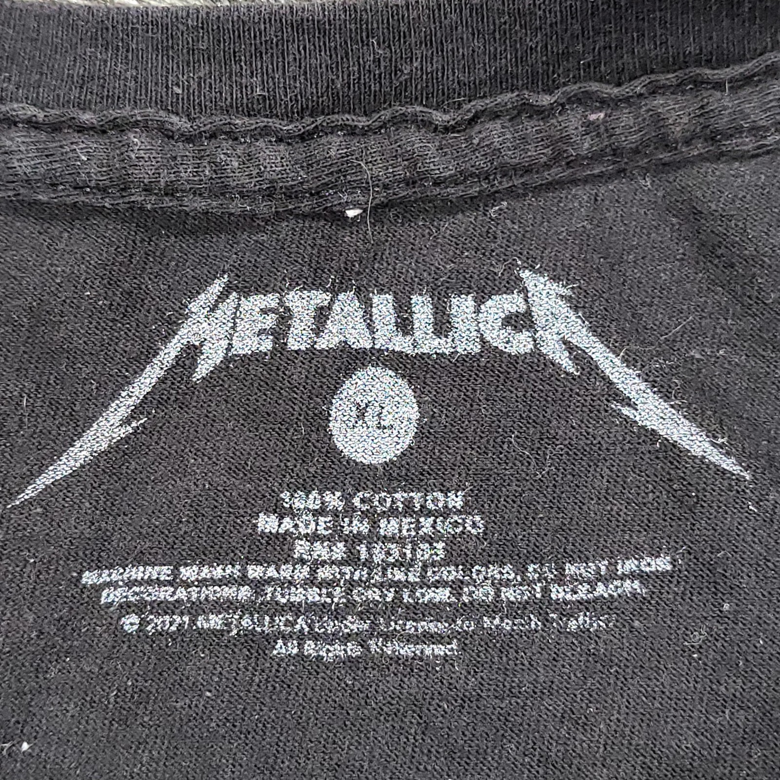 Metallica Shirt Mens Large Black Grim Reaper Raven Skull Rock Metal Music Band gallery
