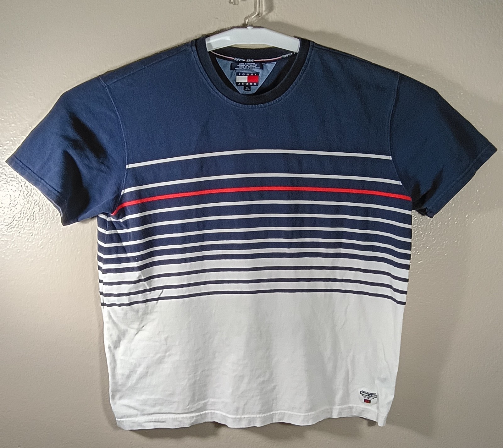Vintage Tommy Hilfiger Shirt Mens Multicolor Striped Crest Logo 90s Xtra Large gallery