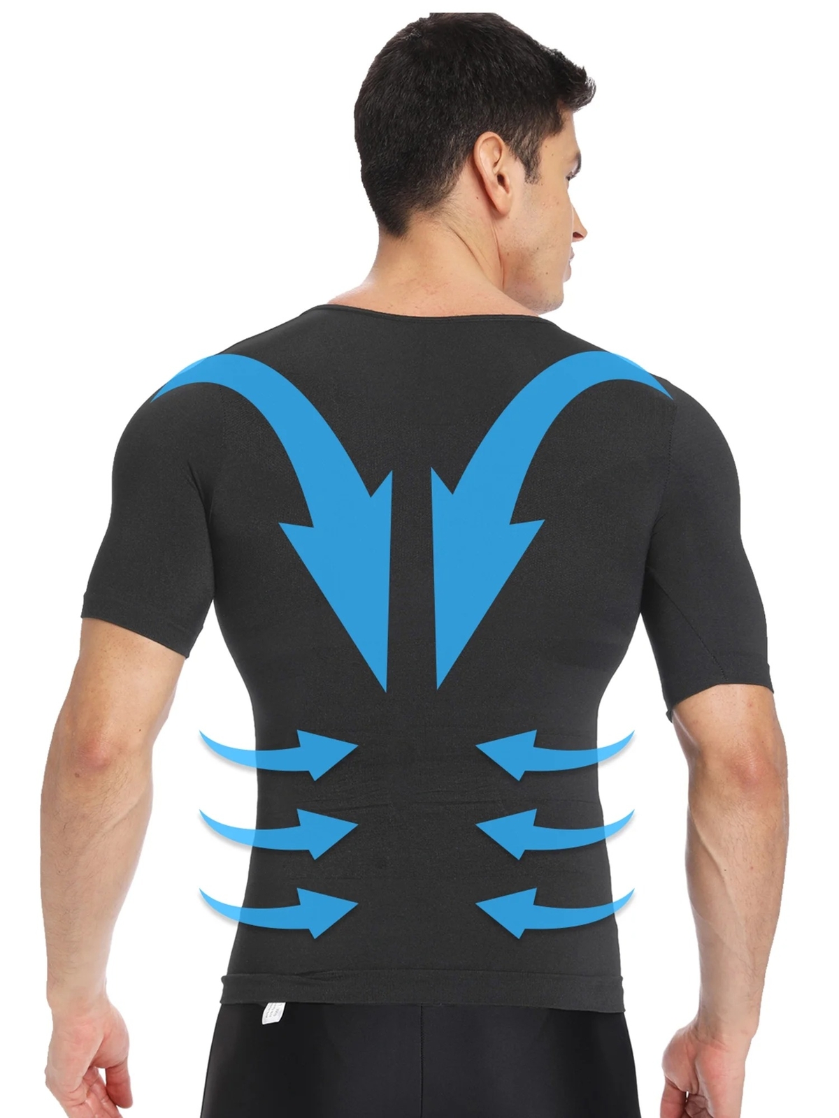 2 Pack Men Compression Slimming Body Shaper Tummy Control Vest Workout Tank Tops gallery