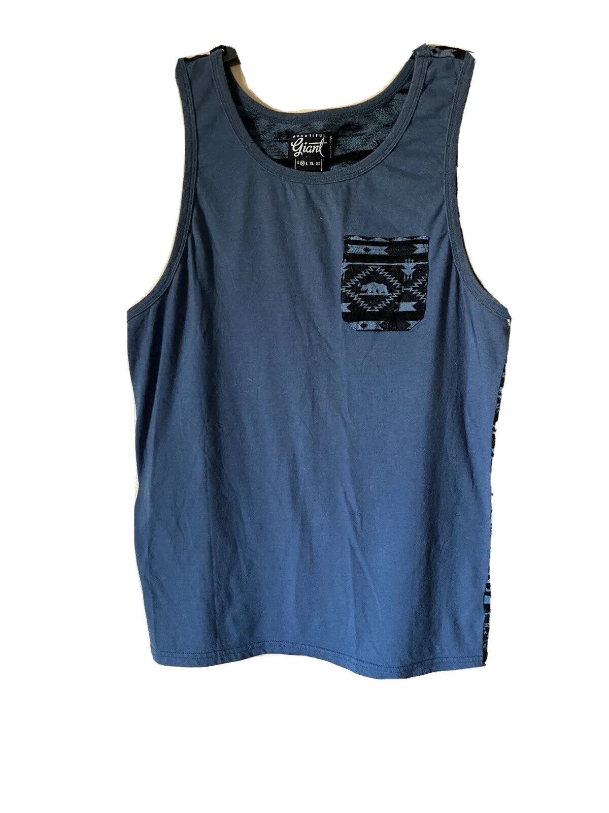 Tank Top Beautiful Giant Garments Black Gray Men's Size Medium M gallery