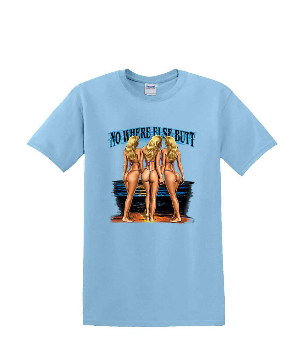 t-Shirt S to 2xl 3xl - NOWHERE else BUTT BEACH resort sexy pinup bikini humor gallery