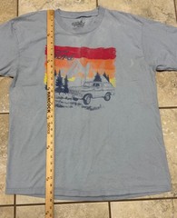 TEE LUV Light Blue Ford Bronco Classic Truck Print T Shirt-Size XL