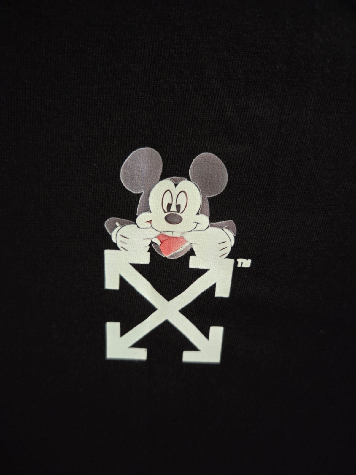 Off White X Mickey Graphic Print Black T-Shirt Cotton Regular Fit S/M/L/XL gallery