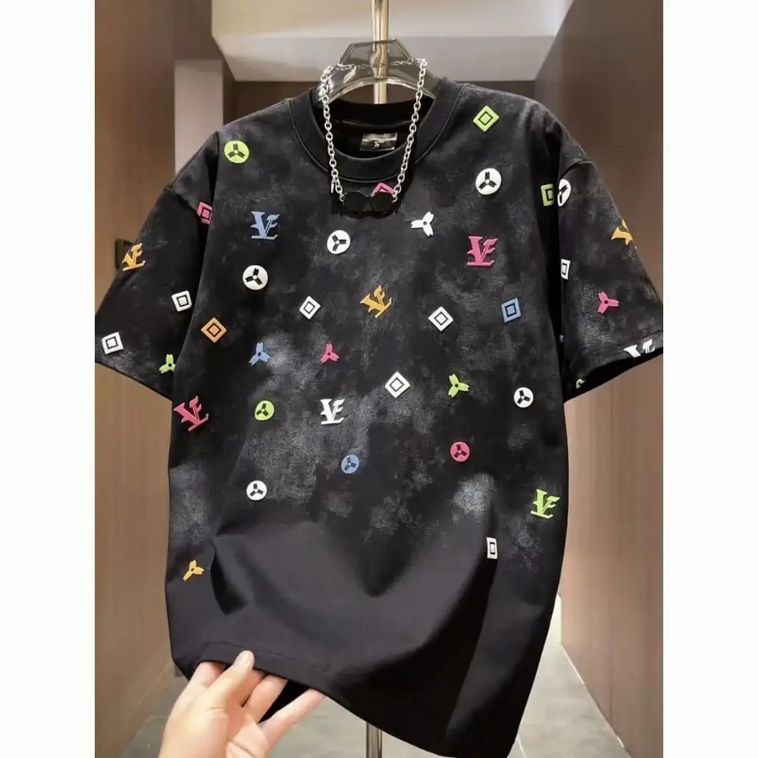 Men's Trendy Tie-Dye Short Sleeve T-Shirt Summer Casual Slim Fit Crew Neck Top gallery