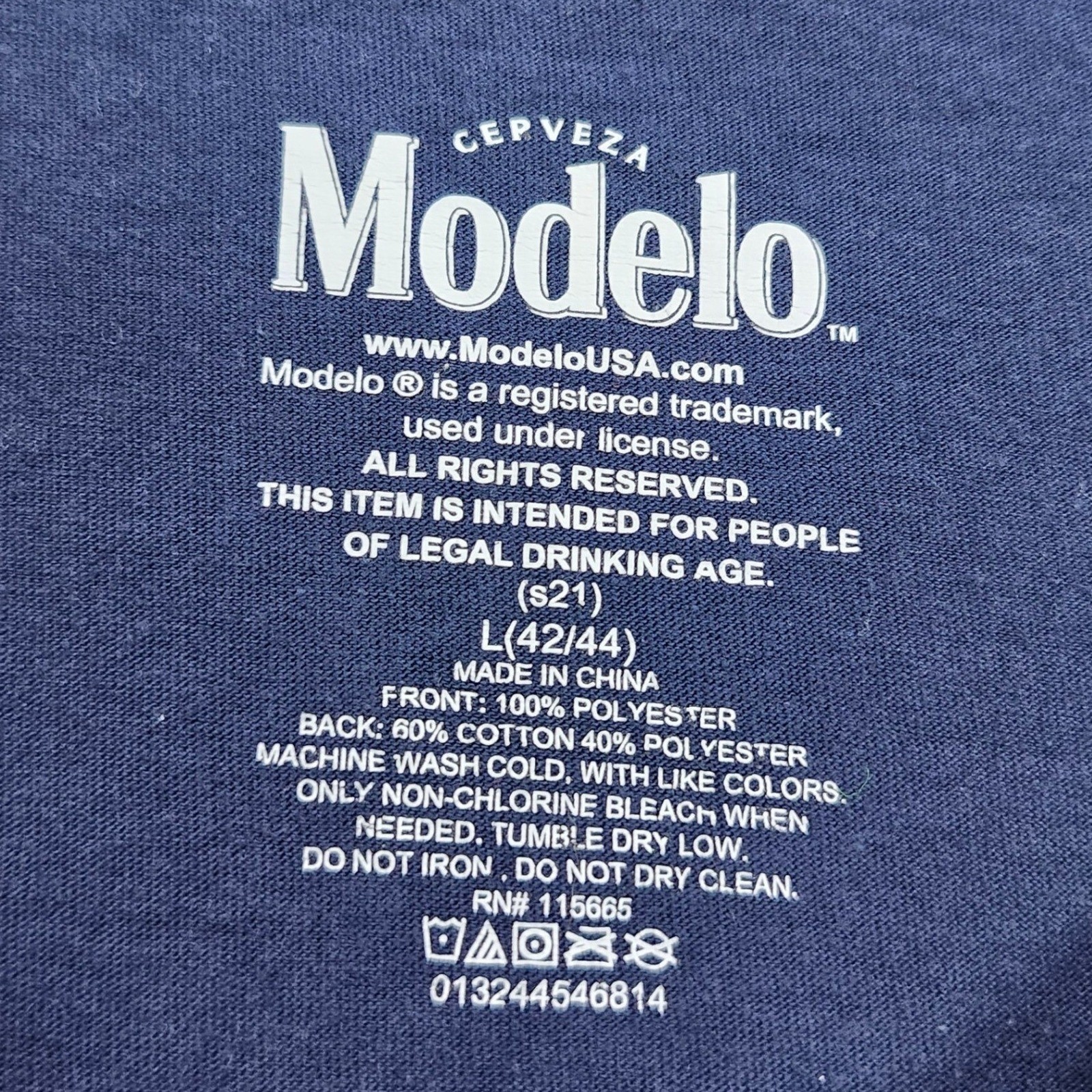 Modelo Especial Beer Tank Top Mens Large White Graphic Sleeveless Shirt gallery