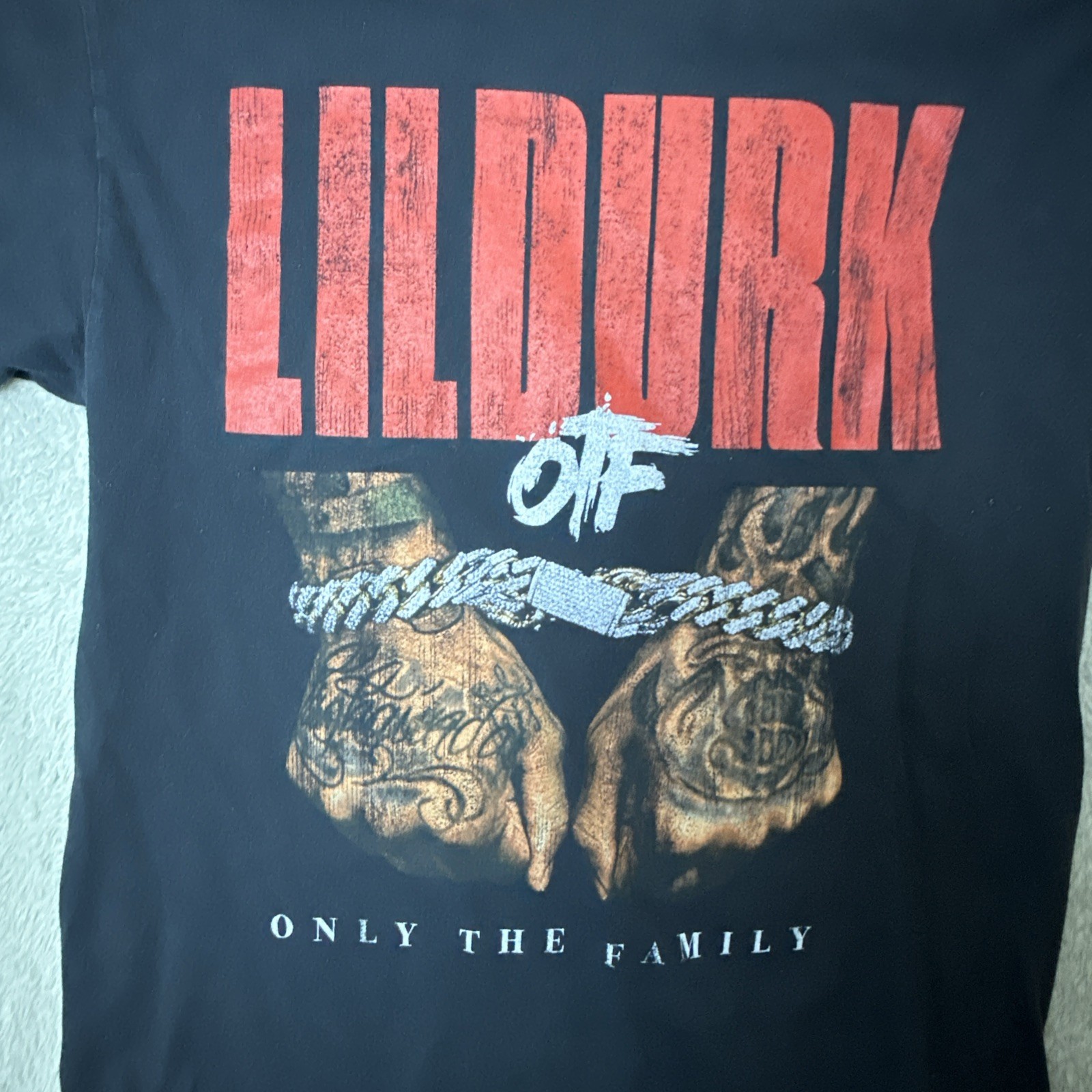 Lil Durk OTF Rap Tee Mens Medium Black Hip Hop Streetwear Concert Graphic Shirt gallery