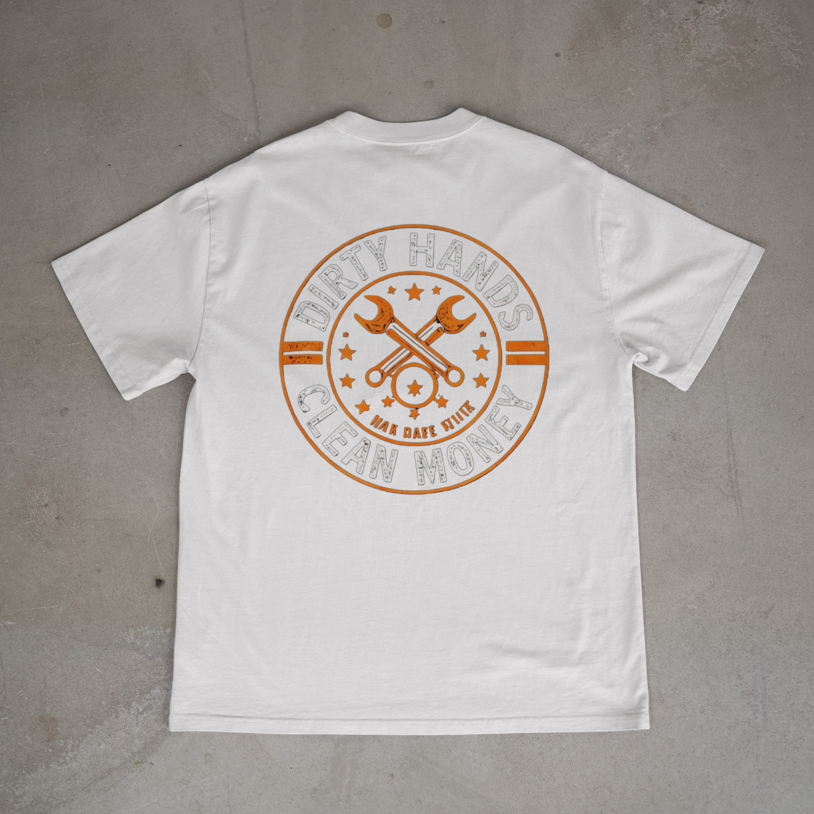 Dirty Hands Clean Money Shirt Blue Collar Work Mechanic Tee Back Print gallery