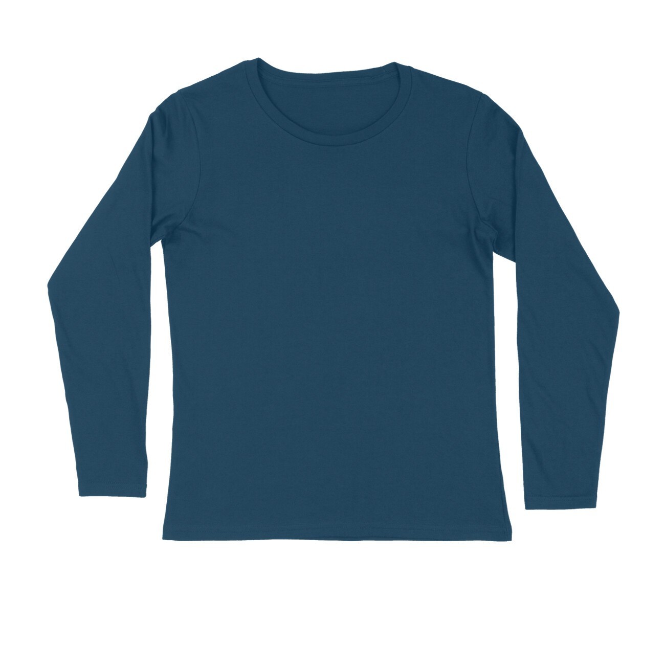 Round Neck Navy Blue Color Mix Size Full Sleeve Casual Wear T shirt For Men