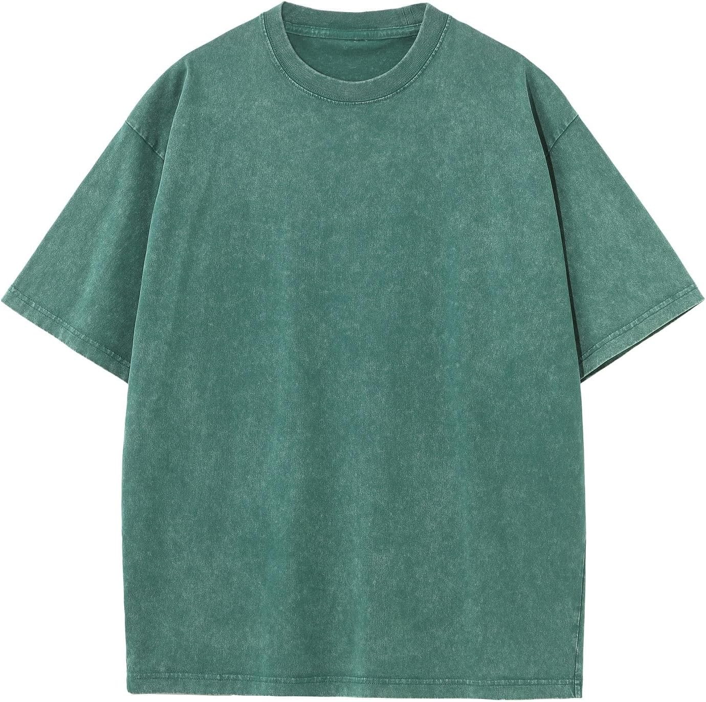 Men’s Oversized Vintage Acid Wash T-Shirt 100% Cotton Loose Fit Streetwear Tee gallery