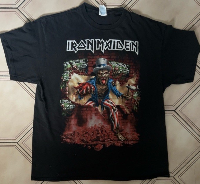 Iron Maiden Book of Souls US Tour 2017 T Shirt XL Delta Pro Weight Official Tee gallery
