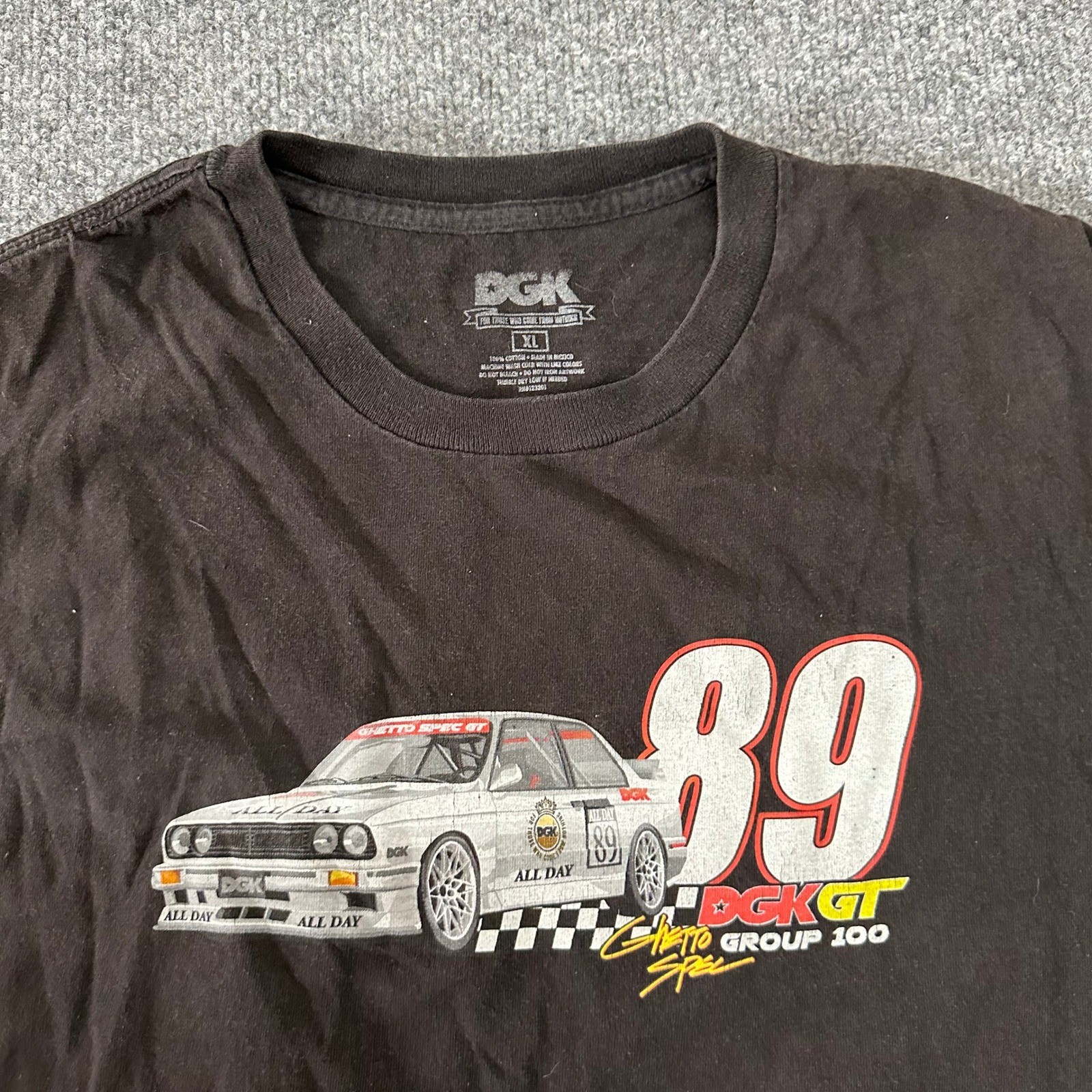 DGK T-Shirt Mens XL Black Ghetto Spec GT Race Car Graphic Cotton Streetwear gallery
