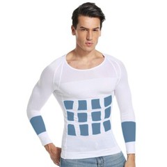Men’s Slimming Body Shaper Tummy Control Shapewear Compression T-Shirt Vest Tops