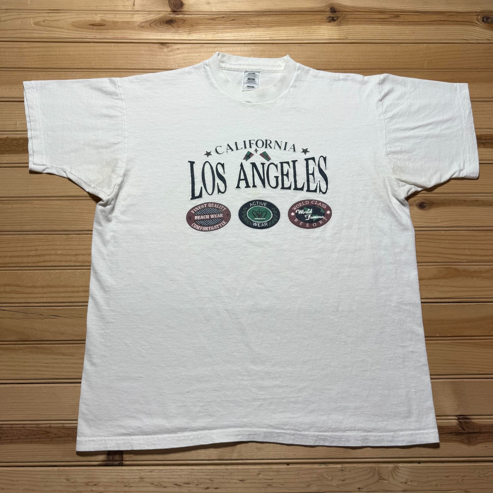 Vintage 90s Los Angeles California Resort Beach Souvenir T-Shirt USA Made – XL