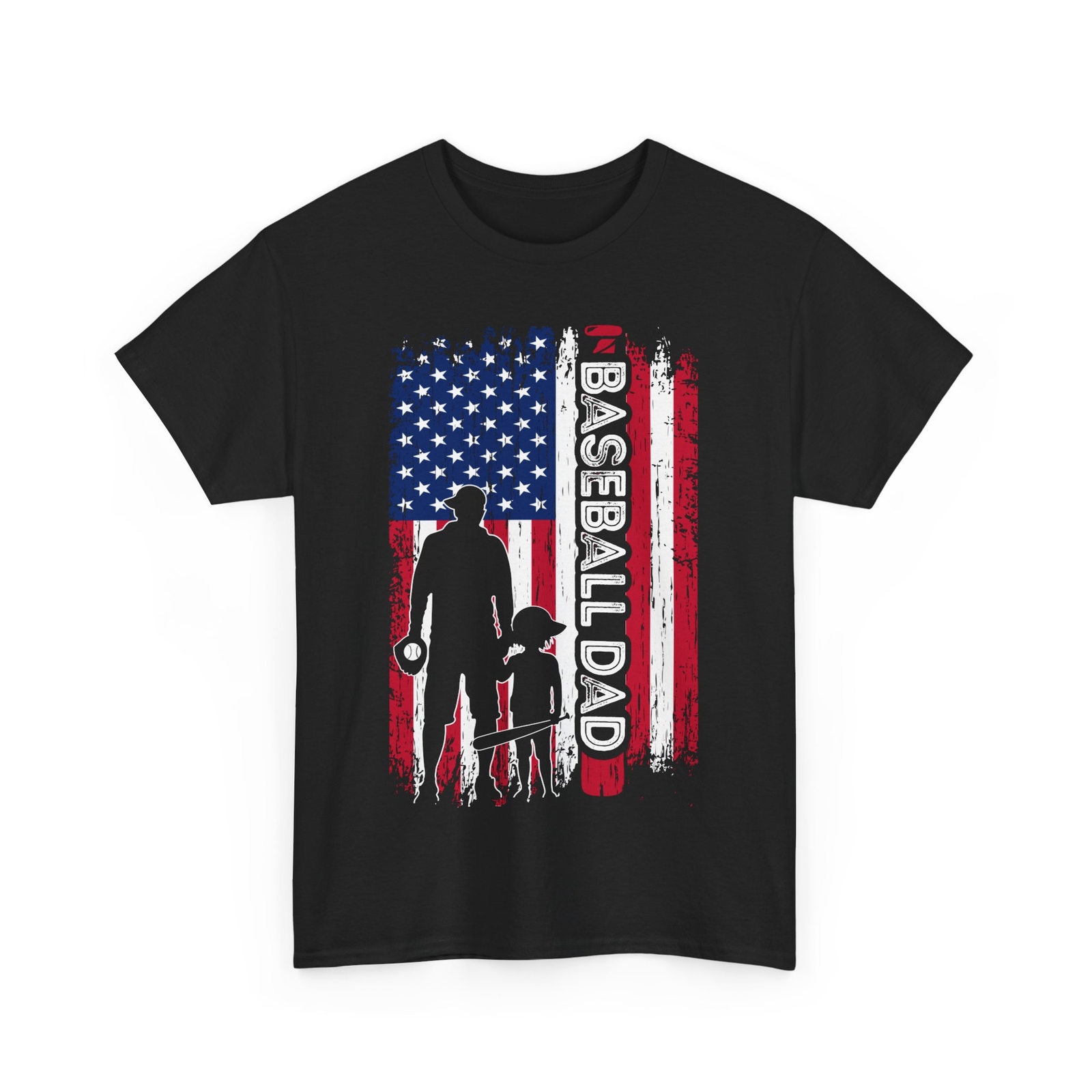 Baseball Dad American Flag Shirt, Baseball Sports Lovers Dad Father’s Day Shirt