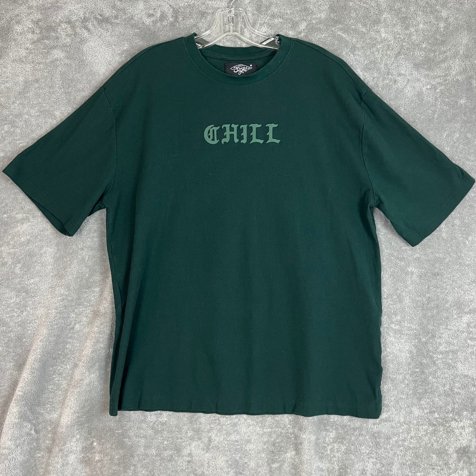 Eighty Eight Brand Graphic Tee Gothic Style "Chill" Unisex M Green gallery
