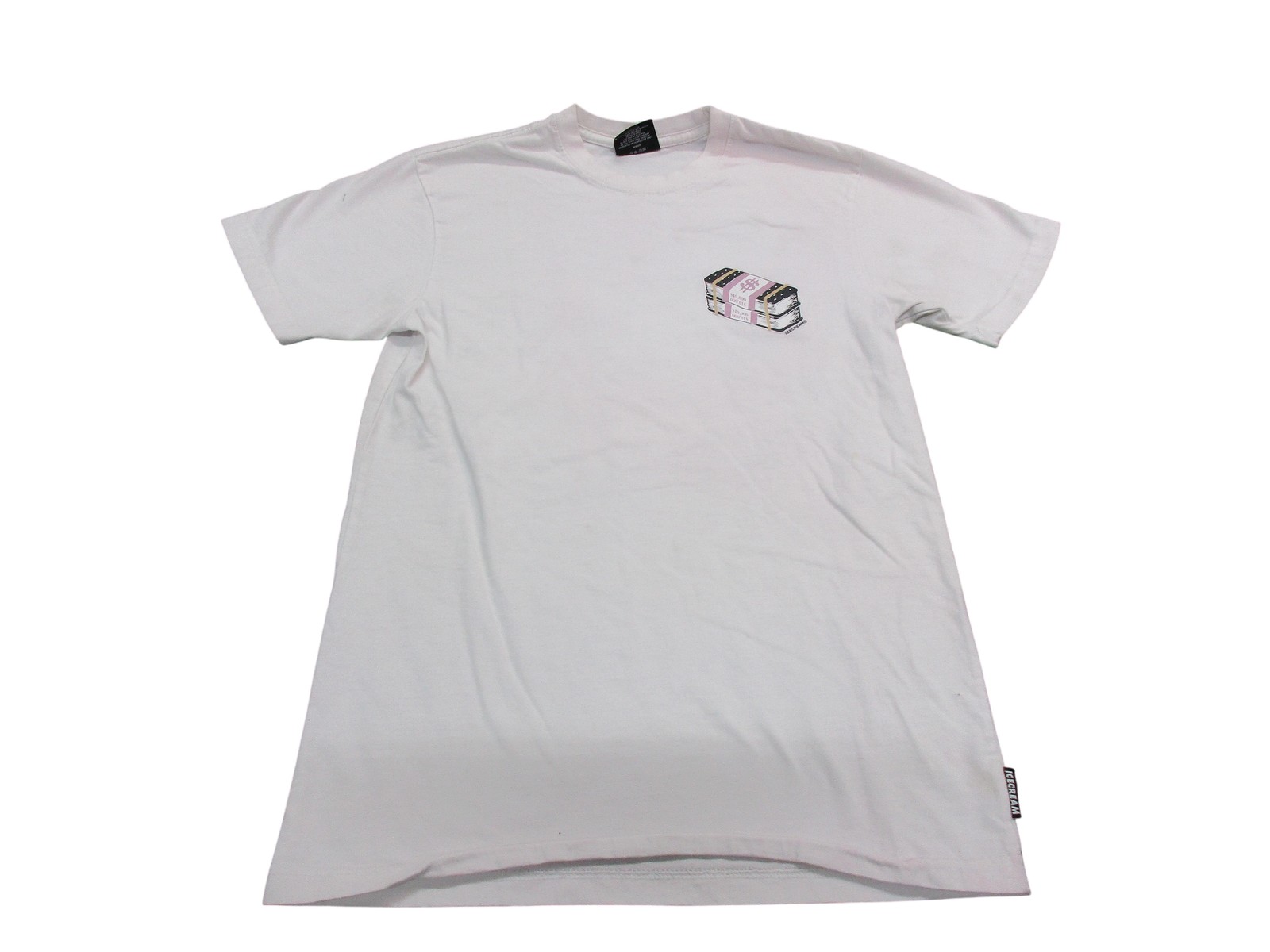 Icecream Shirt Mens Small White Money Stack Graphic Tee Streetwear Logo Back gallery