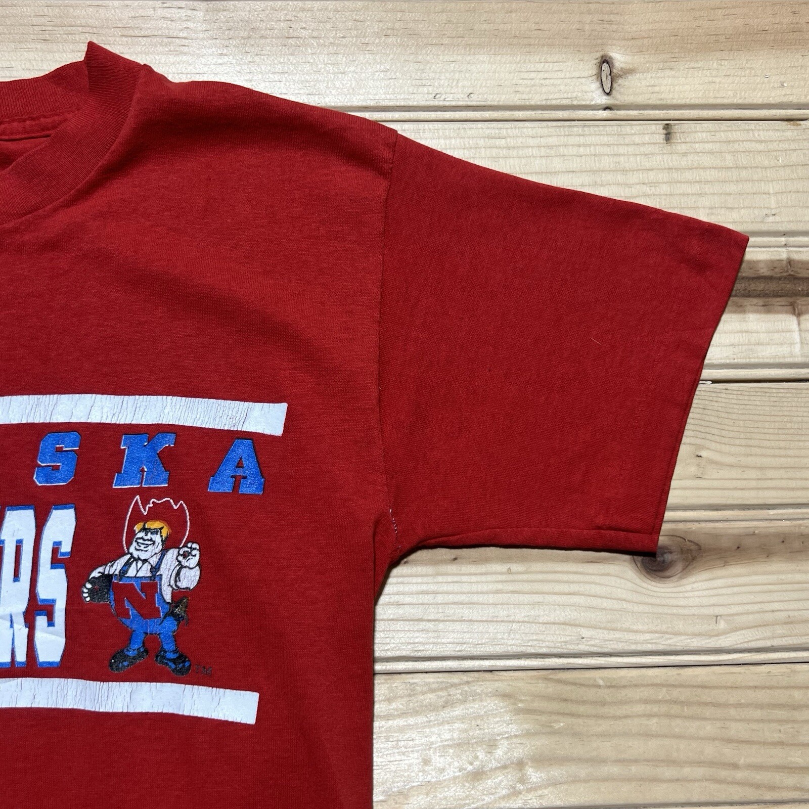 Vintage 70s 80s Nebraska Cornhuskers Herbie Husker Shirt Size Small Spell Out gallery