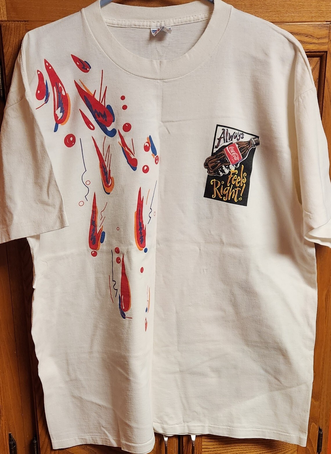 Coca Cola T Shirt Men's XL Always Feel Right Vintage America's Best Double Sided gallery
