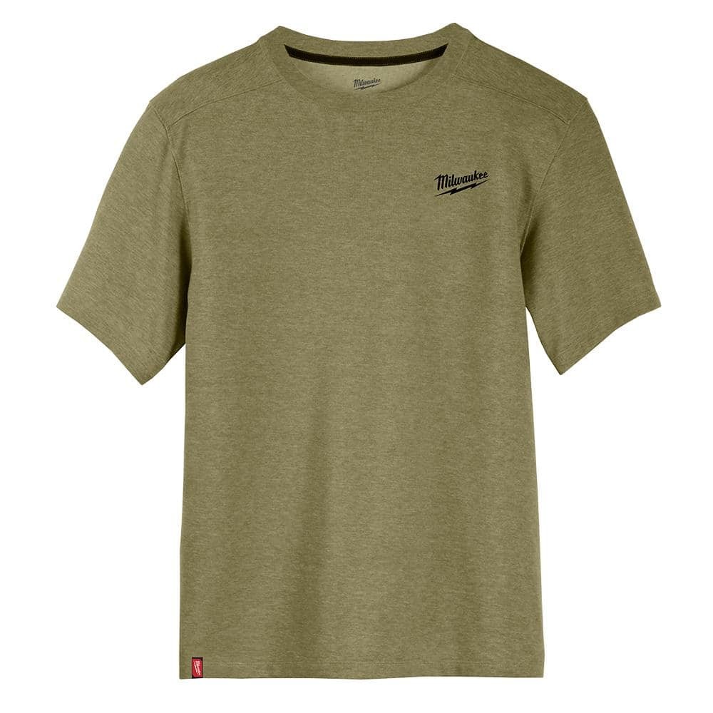 Milwaukee Men's Large Green Cotton/Polyester Short-Sleeve Hybrid Work T-Shirt gallery