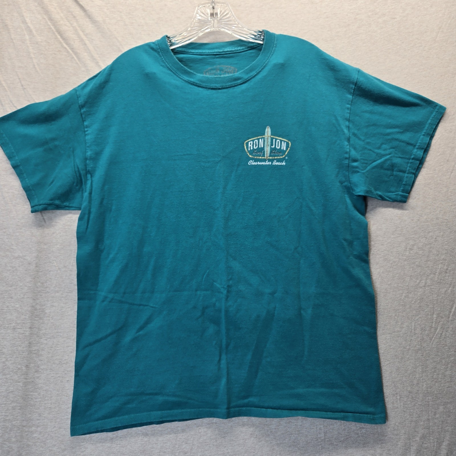 Ron Jon Surf Shop Clearwater Beach T-Shirt Men’s Size Large Teal Green gallery