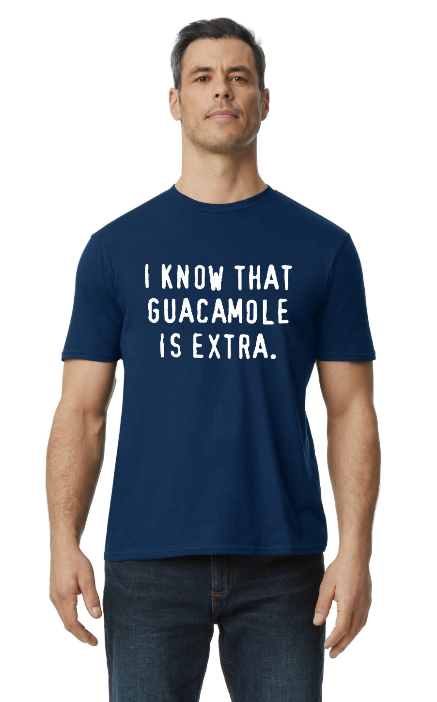 I know that Guacamole is extra Funny Logo Mexican Food Lover Joking blue T-Shirt gallery