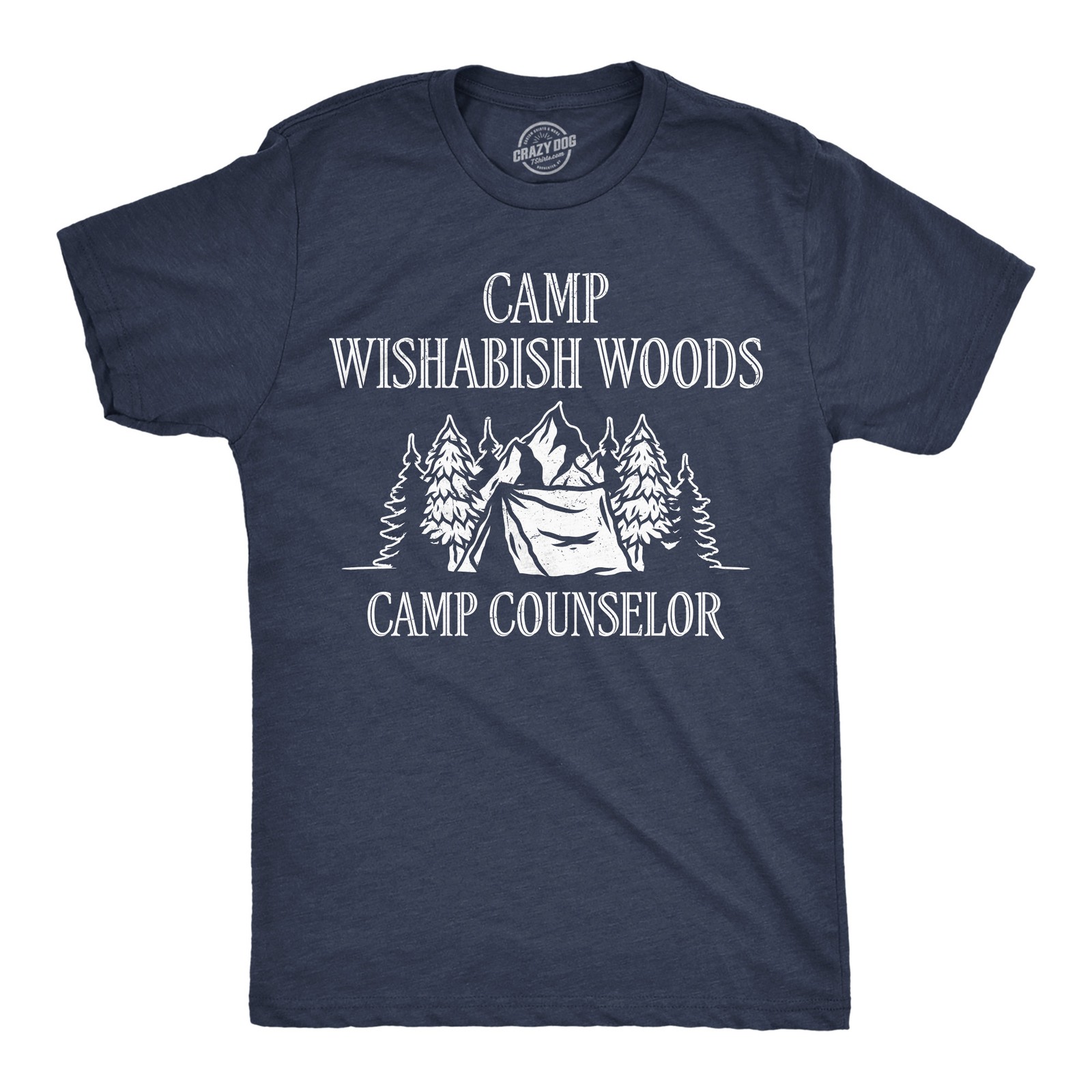 Mens Funny T Shirts Camp Wishabish Woods Camping Graphic Novelty Tee for Men gallery