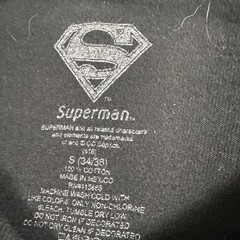 SUPERMAN ORIGINAL LOGO Men’s T SHIRT BLACK TEE OFFICIAL ITEM Small