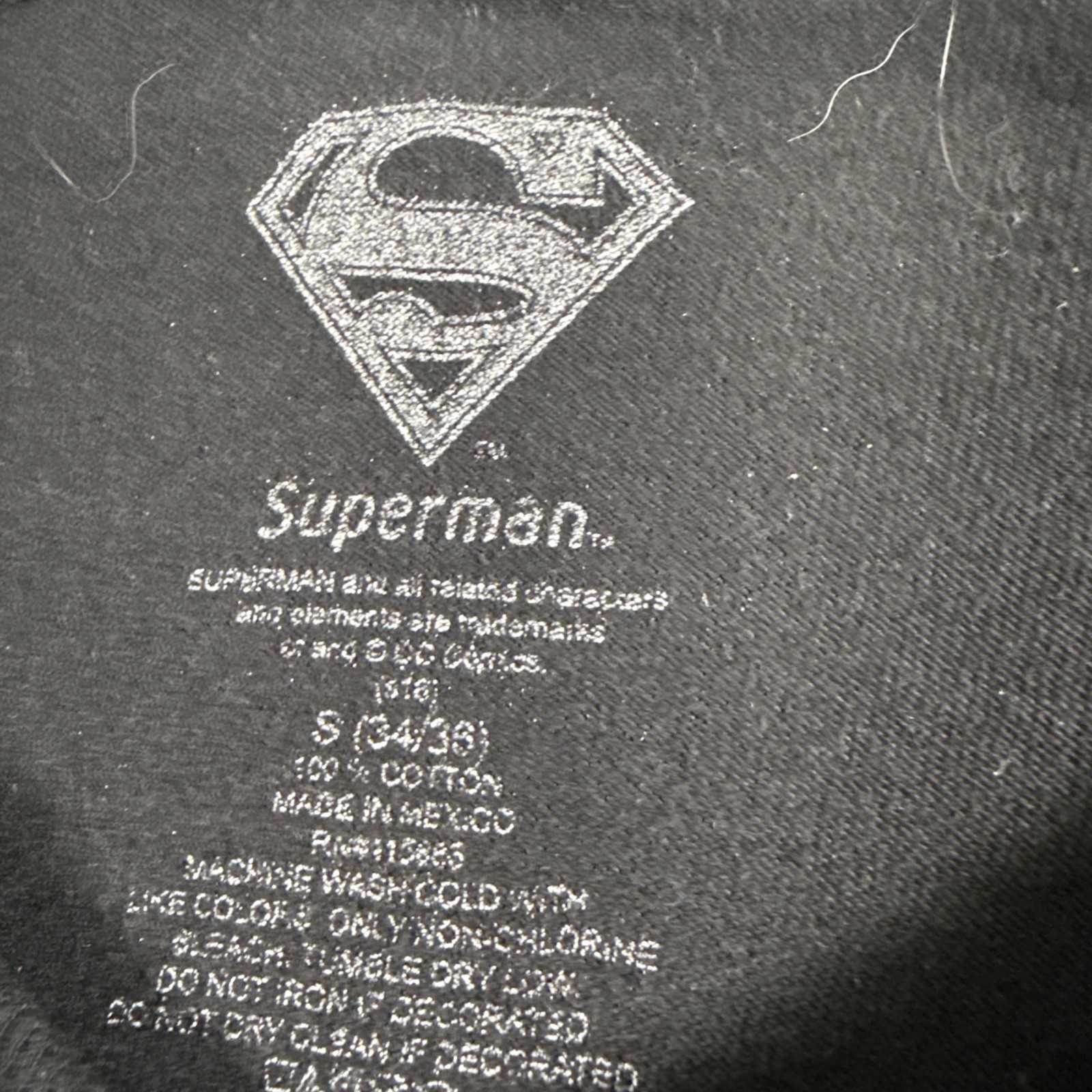 SUPERMAN ORIGINAL LOGO Men’s T SHIRT BLACK TEE OFFICIAL ITEM Small gallery