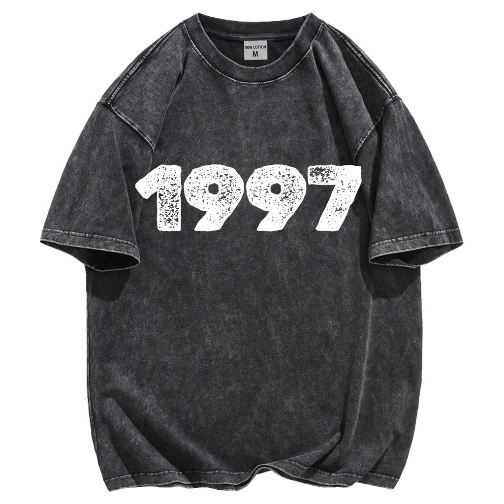 Vintage Letter Graphic T-Shirt 100% Cotton Oversized Streetwear Lace Up Tee gallery