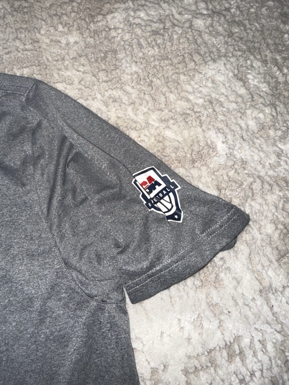 Nike Dri Fit USA Basketball Warm Up Team Issue Shirt Size Large Gray Grey gallery