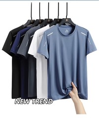 CHRLCK Men Quick Dry Running T Shirt Breathable Hiking Fishing Outdoor Tee Gift