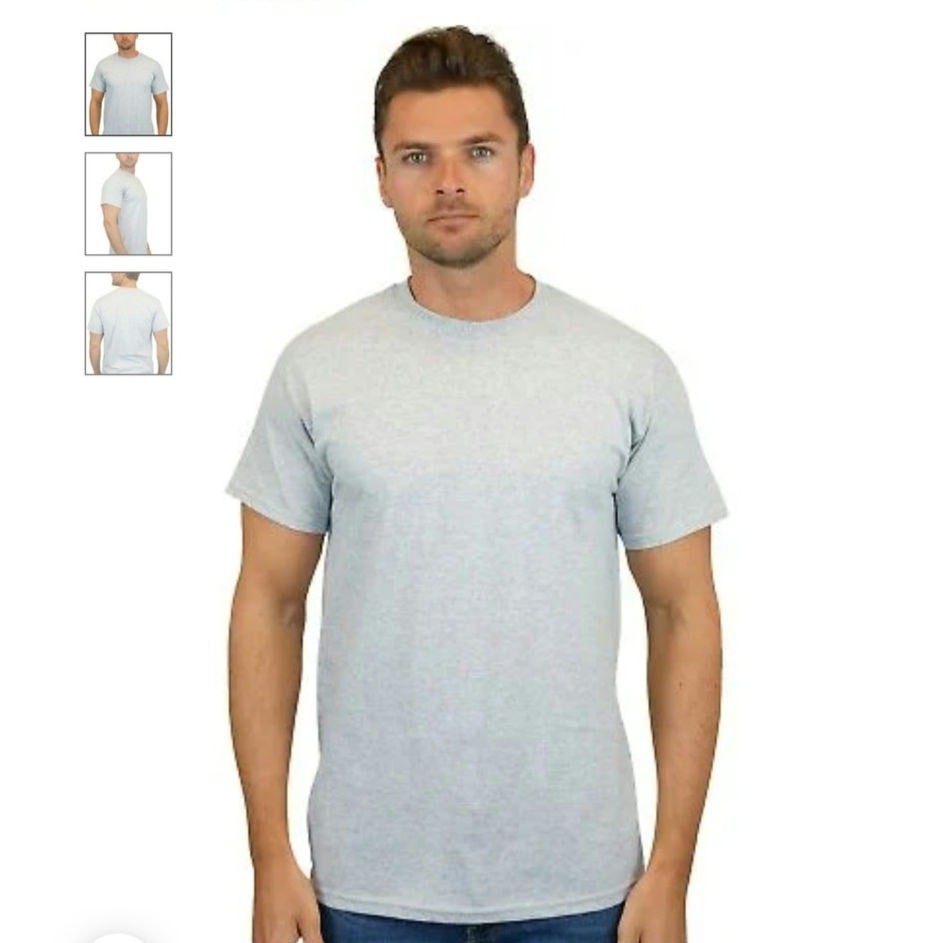 Gildan G500 Adult 5000 Heavy Cotton T-Shirt Unisex Sz M Sport Grey (3 PK) New gallery