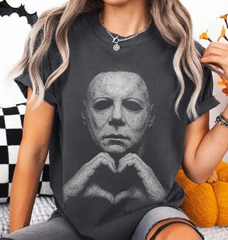 Michael Myers Heart Shirt, Horror Movie Tee