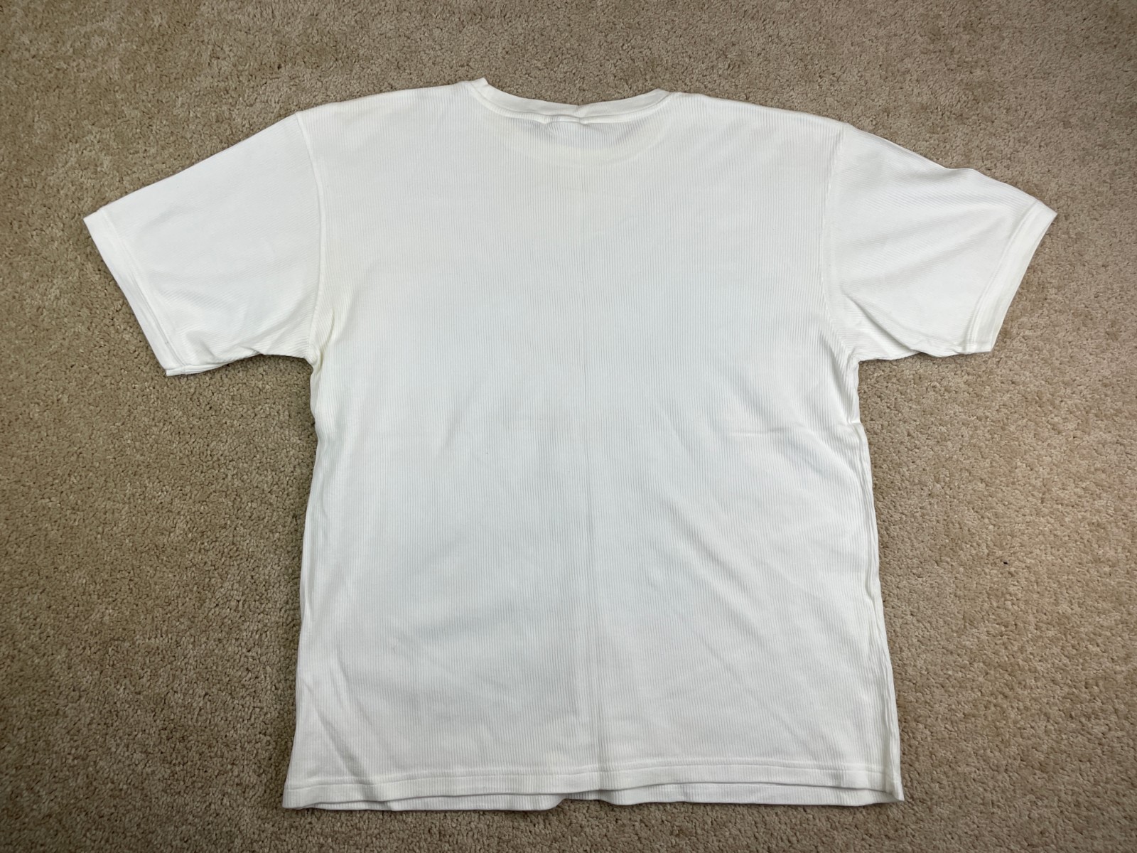 Vintage Old Navy Basic T-Shirt Mens XL Ribbed Knit Crewneck Solid White gallery