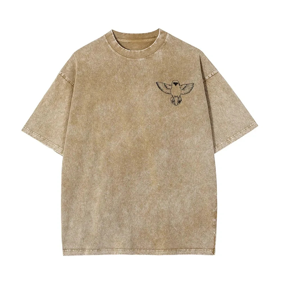 Demon Slayer Zenitsu Agatsuma Acid Wash Graphic T Shirt Anime Back Print M-3XL gallery
